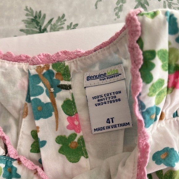 Genuine Kids by Oshkosh 100% Cotton Dress Size 4T - Picture 2 of 7